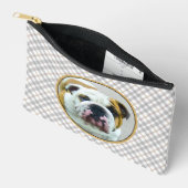 Bulldog Schilderen Rood en Wit Engels Pet Dog Art Etui (Open)
