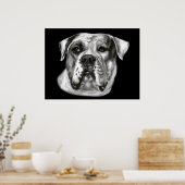 Bulldog schilderij poster (Keuken)