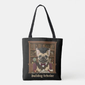  Bulldog Scholar | Cute French Bulldog Professor  Draagtas (Achterkant)