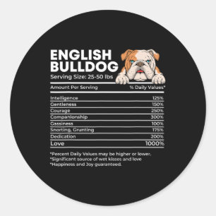 Bulldog serveermaat - Hondeneigenaar Dierenvriend Ronde Sticker