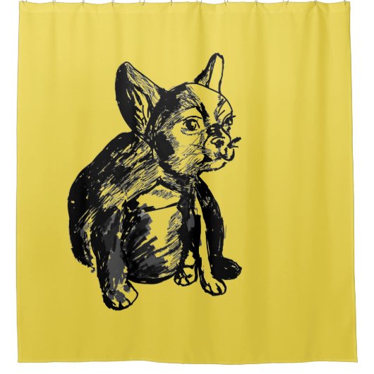 Bulldog Shower Curtain Douchegordijn (Voorkant)