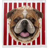 Bulldog Shower Curtain Douchegordijn (Voorkant)