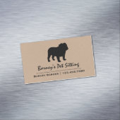 Bulldog Silhouette Magnetisch Visitekaartje (Voorbeeld)