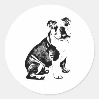 Bulldog Silhouette Sticker