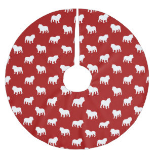 Bulldog Silhouettes Pattern Kerstboom Rok