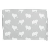 Bulldog Silhouettes Pattern Kussensloop (Voorkant)