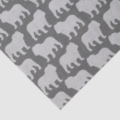 Bulldog Silhouettes Pattern Tissuepapier (Detail)