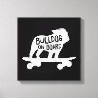 Bulldog | Skateboarding Dog Silhouette