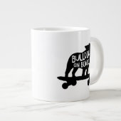 Bulldog | Skateboarding Dog Silhouette Extra Grote Beker (Voorkant rechts)