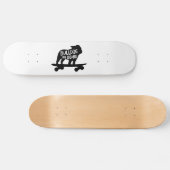 Bulldog | Skateboarding Dog Silhouette Skateboard (Horizontaal)