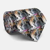 Bulldog Slobber Face Mannen Stropdas (Opgerold)