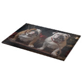 Bulldog Snowy Sleigh Kerst Decor Snijplank (Hoek)