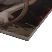 Bulldog Snowy Sleigh Kerst Decor Snijplank (Hoek)