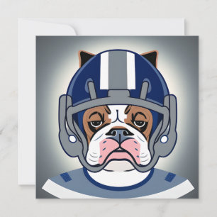 Bulldog Spelen Football Notitiekaartje