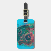 Bulldog Splash Waterverf Painting Bagagelabel (Voorkant verticaal)