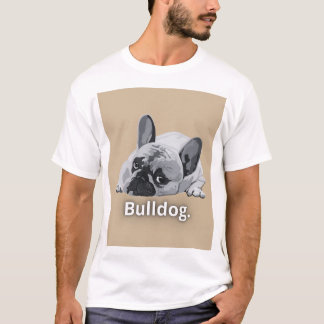 Bulldog Sterk Gezicht Design T-shirt