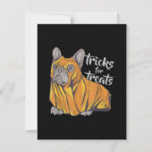 Bulldog striks for Treedie Cute Halloween Bulldogs Bedankkaart (Voorkant)