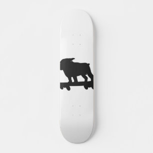 Bulldog sur un skateboard - Choisir la couleur arr