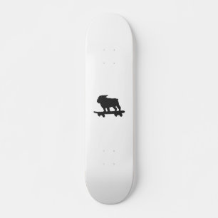 Bulldog sur un skateboard - Choisir la couleur arr