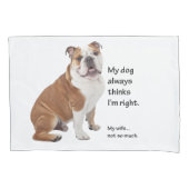 Bulldog tegen Wife Pillowcase Kussensloop (Voorkant)