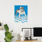  Bulldog Tekening Poster (Thuiskantoor)