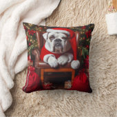 Bulldog thèmes de Noël coussin (Couverture)