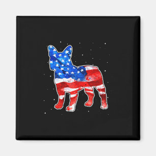 Bulldog Tie Dye Amerikaanse Vlag Patriottische 4 j Magneet