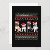 Bulldog Ugly Kerstmis Notitiekaartje (Voorkant / Achterkant)