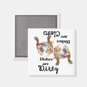 Bulldog Vaatwasser Magnet Magneet (Voorkant / Achterkant)