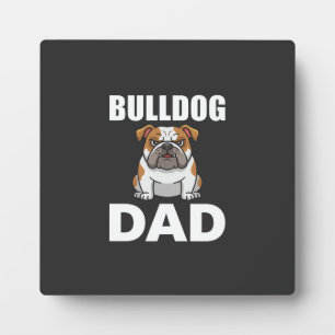 Bulldog Vader Cartoon Hondenliefhebber Fotoplaat