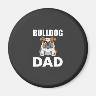 Bulldog Vader Cartoon Hondenliefhebber Magneet