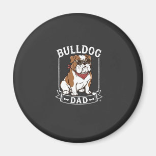 Bulldog Vader Hond Zonnebril Bandana Magneet