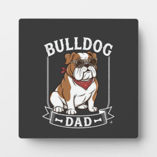 Bulldog Vader Honden Zonnebril Bandana Fotoplaat