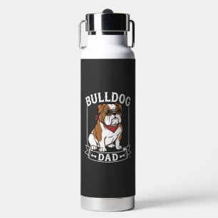Bulldog Vader Honden Zonnebril Bandana Waterfles