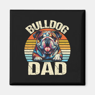 Bulldog vader Hondenliefhebbers papa Vaderdag Magneet