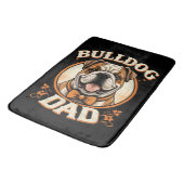 bulldog vader – schattige vintage bulldog vaderdag badmat (Gekanteld)