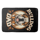 bulldog vader – schattige vintage bulldog vaderdag badmat (Voorkant)