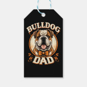 Bulldog Vader – Schattige Vintage Bulldog Vaderdag Cadeaulabel (Achterkant)