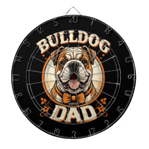 Bulldog Vader – Schattige Vintage Bulldog Vaderdag Dartbord