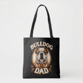 Bulldog Vader – Schattige Vintage Bulldog Vaderdag Draagtas (Voorkant)