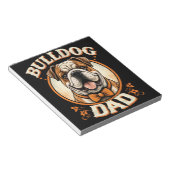 bulldog vader – schattige vintage bulldog vaderdag notitieblok (Schuin)