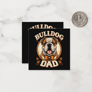 Bulldog Vader – Schattige Vintage Bulldog Vaderdag Notitiekaartje