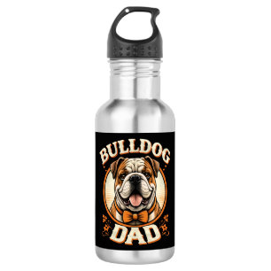 bulldog vader – schattige vintage bulldog vaderdag waterfles