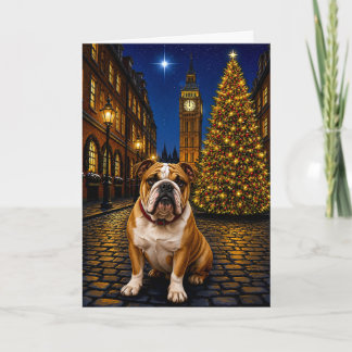 Bulldog Vakantie Feestdagen Kaart
