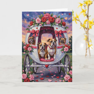 Bulldog Valentijnsdag Kaart