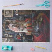 Bulldog Vibrant Dread Locks Decoupage Tissuepapier (Craft)