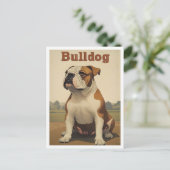 Bulldog Vintage Art Briefkaart (Staand voorkant)