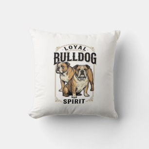 Bulldog Vintage T-shirt Twin Bulldogs Graveren Tee Kussen