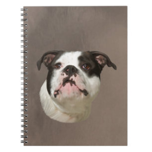 Bulldog Water Color Art Painting Notitieboek
