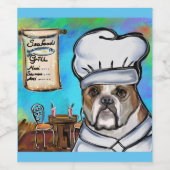 Bulldog Wijn Etiket (Enkel label)